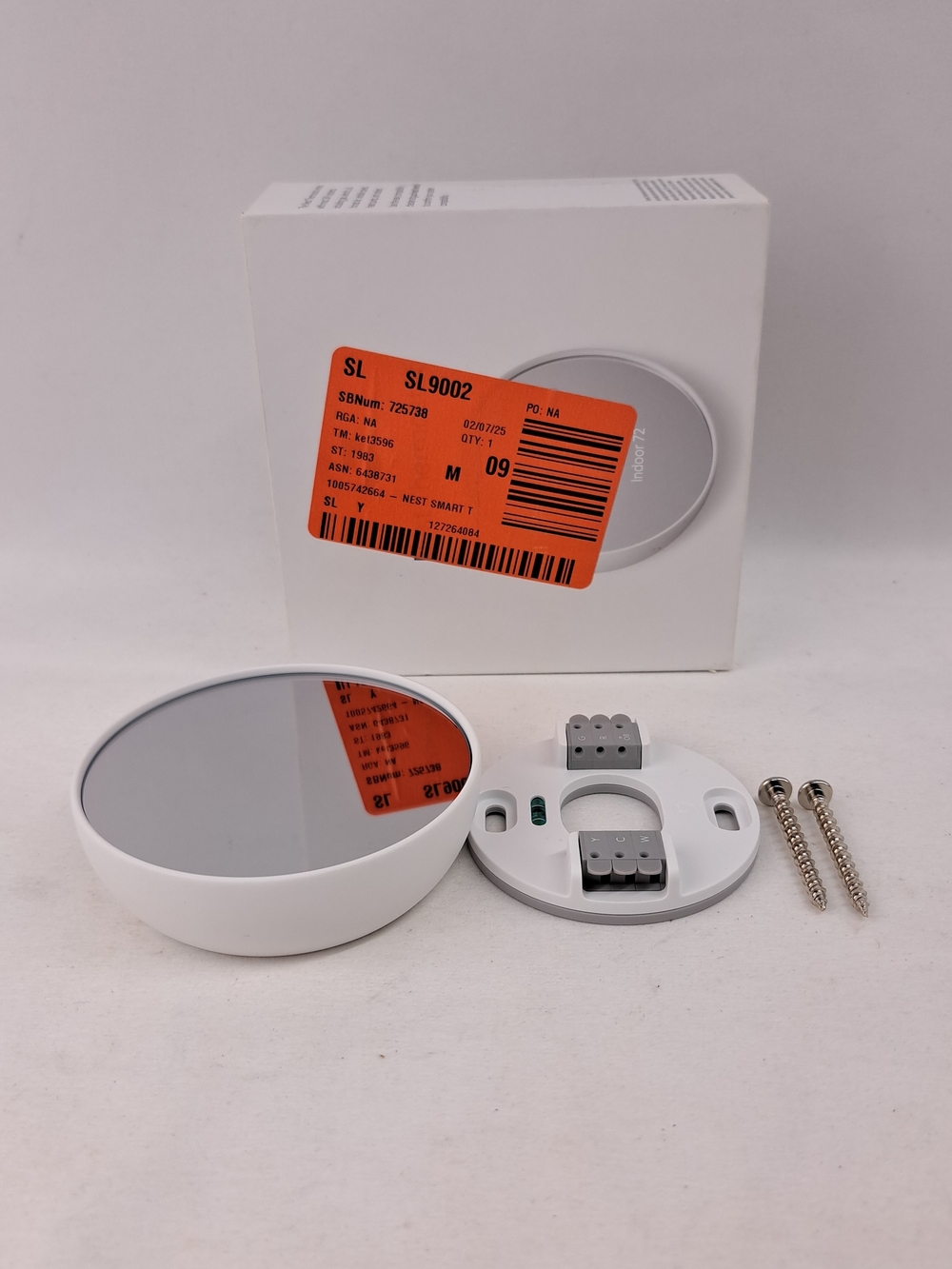 Google Round Battery-Powered Thermostat - White